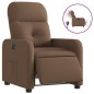 vidaXL Sillón reclinable eléctrico de tela marrón vidaXL Sillón reclinable eléctrico de tela marrón
