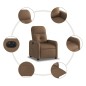 vidaXL Sillón reclinable eléctrico de tela marrón vidaXL Sillón reclinable eléctrico de tela marrón