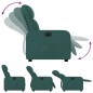 vidaXL Sillón reclinable eléctrico tela verde oscuro vidaXL Sillón reclinable eléctrico tela verde oscuro