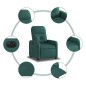 vidaXL Sillón reclinable eléctrico tela verde oscuro vidaXL Sillón reclinable eléctrico tela verde oscuro