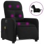 vidaXL Sillón reclinable de masaje eléctrico tela negro vidaXL Sillón reclinable de masaje eléctrico tela negro