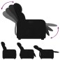 vidaXL Sillón reclinable elevable tela negro vidaXL Sillón reclinable elevable tela negro