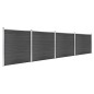 vidaXL Juego de paneles de valla WPC negro 699x186 cm vidaXL Juego de paneles de valla WPC negro 699x186 cm