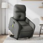 vidaXL Silla de masaje reclinable de pie de tela gris oscuro vidaXL Silla de masaje reclinable de pie de tela gris oscuro