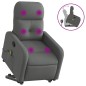 vidaXL Silla de masaje reclinable de pie de tela gris oscuro vidaXL Silla de masaje reclinable de pie de tela gris oscuro