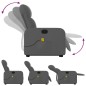 vidaXL Silla de masaje reclinable de pie de tela gris oscuro vidaXL Silla de masaje reclinable de pie de tela gris oscuro