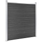 vidaXL Juego de paneles de valla WPC negro 699x186 cm vidaXL Juego de paneles de valla WPC negro 699x186 cm