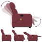 vidaXL Sillón reclinable de masaje elevable tela rojo tinto vidaXL Sillón reclinable de masaje elevable tela rojo tinto
