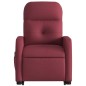vidaXL Sillón reclinable de masaje elevable tela rojo tinto vidaXL Sillón reclinable de masaje elevable tela rojo tinto
