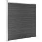 vidaXL Juego de paneles de valla WPC negro 699x186 cm vidaXL Juego de paneles de valla WPC negro 699x186 cm