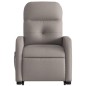 vidaXL Sillón reclinable de masaje elevable tela gris taupé
