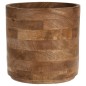 Home&Styling Set de maceteros 3 pzas madera maciza de mango natural Home&Styling Set de maceteros 3 pzas madera maciza de mango natural