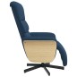 vidaXL Sillón reclinable con reposapiés tela azul vidaXL Sillón reclinable con reposapiés tela azul