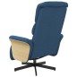 vidaXL Sillón reclinable con reposapiés tela azul vidaXL Sillón reclinable con reposapiés tela azul