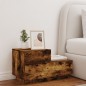 vidaXL Mesita de noche con luces LED roble ahumado 70x36x40,5 cm
