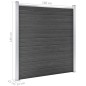 vidaXL Juego de paneles de valla WPC negro 699x186 cm vidaXL Juego de paneles de valla WPC negro 699x186 cm