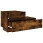 vidaXL Mesita de noche con luces LED roble ahumado 70x36x40,5 cm