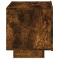 vidaXL Mesita de noche con luces LED roble ahumado 70x36x40,5 cm