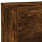 vidaXL Mesita de noche con luces LED roble ahumado 70x36x40,5 cm