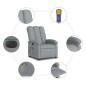 vidaXL Sillón reclinable de masaje eléctrico tela gris claro vidaXL Sillón reclinable de masaje eléctrico tela gris claro