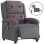 vidaXL Sillón reclinable de masaje eléctrico tela gris oscuro vidaXL Sillón reclinable de masaje eléctrico tela gris oscuro