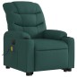 vidaXL Sillón masaje eléctrico reclinable elevable tela verde oscuro vidaXL Sillón masaje eléctrico reclinable elevable tela verde oscuro