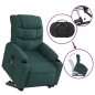 vidaXL Sillón masaje eléctrico reclinable elevable tela verde oscuro vidaXL Sillón masaje eléctrico reclinable elevable tela verde oscuro