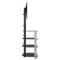 vidaXL Mueble TV esquina 4 niveles para 32-70 pulgadas negro plateado vidaXL Mueble TV esquina 4 niveles para 32-70 pulgadas negro plateado
