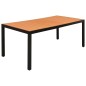 vidaXL Juego de comedor de jardín 9 piezas aluminio negro vidaXL Juego de comedor de jardín 9 piezas aluminio negro