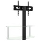 vidaXL Mueble TV esquina 2 niveles para 32-70 pulgadas negro plateado vidaXL Mueble TV esquina 2 niveles para 32-70 pulgadas negro plateado
