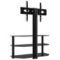 vidaXL Mueble de TV de esquina 3 niveles para 32-70 pulgadas negro