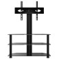 vidaXL Mueble de TV de esquina 3 niveles para 32-70 pulgadas negro