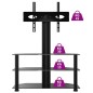 vidaXL Mueble de TV de esquina 3 niveles para 32-70 pulgadas negro