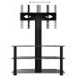 vidaXL Mueble de TV de esquina 3 niveles para 32-70 pulgadas negro