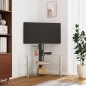 vidaXL Mueble TV esquina 3 niveles para 32-70 pulgadas negro plateado