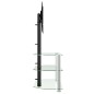vidaXL Mueble TV esquina 3 niveles para 32-70 pulgadas negro plateado