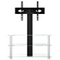 vidaXL Mueble TV esquina 3 niveles para 32-70 pulgadas negro plateado