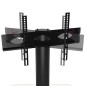 vidaXL Mueble TV esquina 3 niveles para 32-70 pulgadas negro plateado