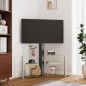 vidaXL Mueble TV esquina 3 niveles para 32-70 pulgadas negro plateado vidaXL Mueble TV esquina 3 niveles para 32-70 pulgadas negro plateado
