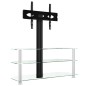 vidaXL Mueble TV esquina 3 niveles para 32-70 pulgadas negro plateado vidaXL Mueble TV esquina 3 niveles para 32-70 pulgadas negro plateado