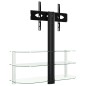 vidaXL Mueble TV esquina 3 niveles para 32-70 pulgadas negro plateado vidaXL Mueble TV esquina 3 niveles para 32-70 pulgadas negro plateado