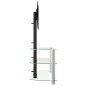 vidaXL Mueble TV esquina 3 niveles para 32-70 pulgadas negro plateado vidaXL Mueble TV esquina 3 niveles para 32-70 pulgadas negro plateado