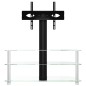 vidaXL Mueble TV esquina 3 niveles para 32-70 pulgadas negro plateado vidaXL Mueble TV esquina 3 niveles para 32-70 pulgadas negro plateado