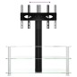 vidaXL Mueble TV esquina 3 niveles para 32-70 pulgadas negro plateado vidaXL Mueble TV esquina 3 niveles para 32-70 pulgadas negro plateado