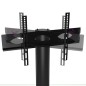 vidaXL Mueble TV esquina 3 niveles para 32-70 pulgadas negro plateado vidaXL Mueble TV esquina 3 niveles para 32-70 pulgadas negro plateado