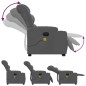 vidaXL Sillón de masaje eléctrico reclinable elevable tela gris oscuro vidaXL Sillón de masaje eléctrico reclinable elevable tela gris oscuro