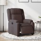 vidaXL Sillón reclinable eléctrico tela marrón oscuro vidaXL Sillón reclinable eléctrico tela marrón oscuro