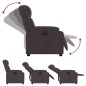 vidaXL Sillón reclinable eléctrico tela marrón oscuro vidaXL Sillón reclinable eléctrico tela marrón oscuro
