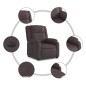 vidaXL Sillón reclinable eléctrico tela marrón oscuro vidaXL Sillón reclinable eléctrico tela marrón oscuro