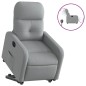vidaXL Sillón eléctrico reclinable elevable de tela gris claro vidaXL Sillón eléctrico reclinable elevable de tela gris claro